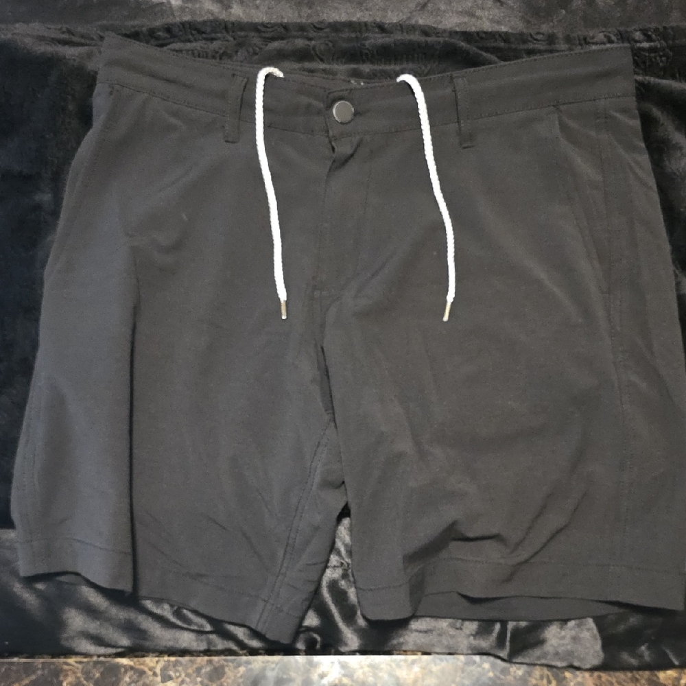 Men's Black Hybrid Drawstring Shorts